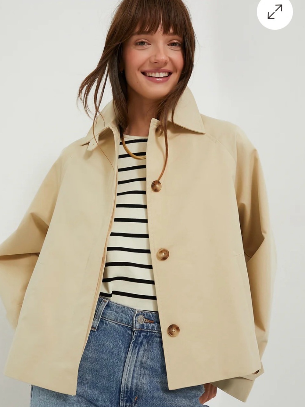 Tuckernuck Beige Cropped Trench Jacket